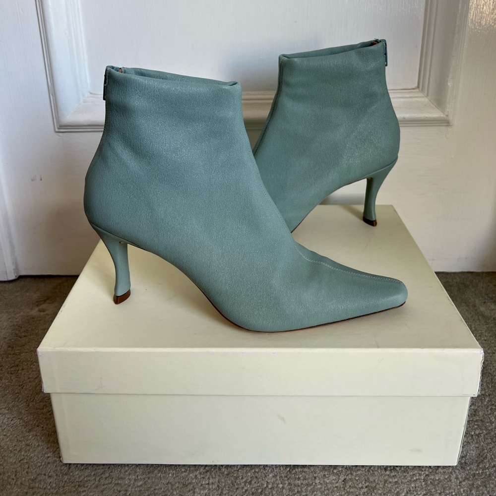 BY FAR Leather Ankle Booties